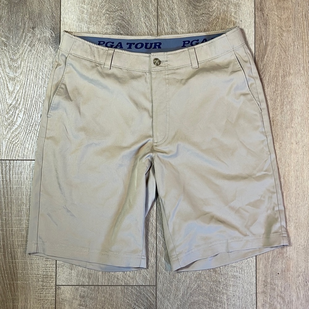 PGA Tour Flat Front Active Waistband Golf Short